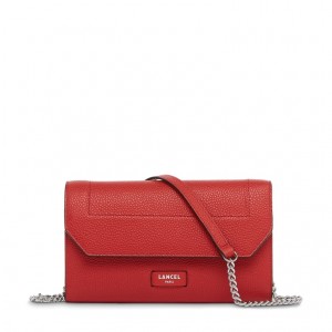 Bolsos De Mano Lancel Ninon Chain Wallet Mujer Rojas | OYR3197DX