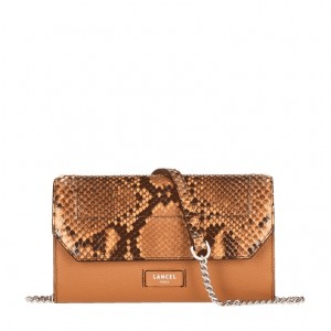 Bolsos De Mano Lancel Ninon Chain Wallet Mujer Marrones | RAV5019XQ