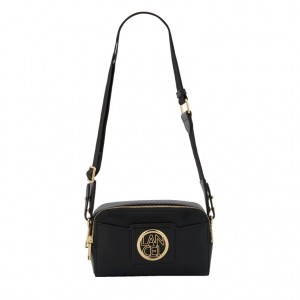 Bolsos De Mano Lancel Roxane Camera Mujer Negras Doradas | JLS3015LD