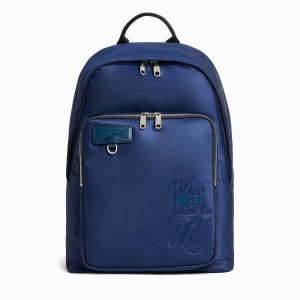 Mochila Lancel Leo 1 Compartment Hombre Azules Oscuro | DQU8020JA