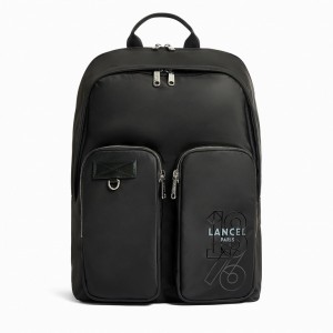 Mochila Lancel Leo 2 Compartment Hombre Negras | YUX2731YX