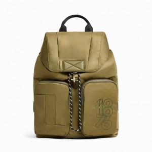 Mochila Lancel Leo Flap Hombre Kaki Oscuro | SWR1713JR