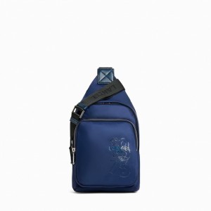Mochila Lancel Leo Monostrap Hombre Azules Oscuro | KUY9721LG
