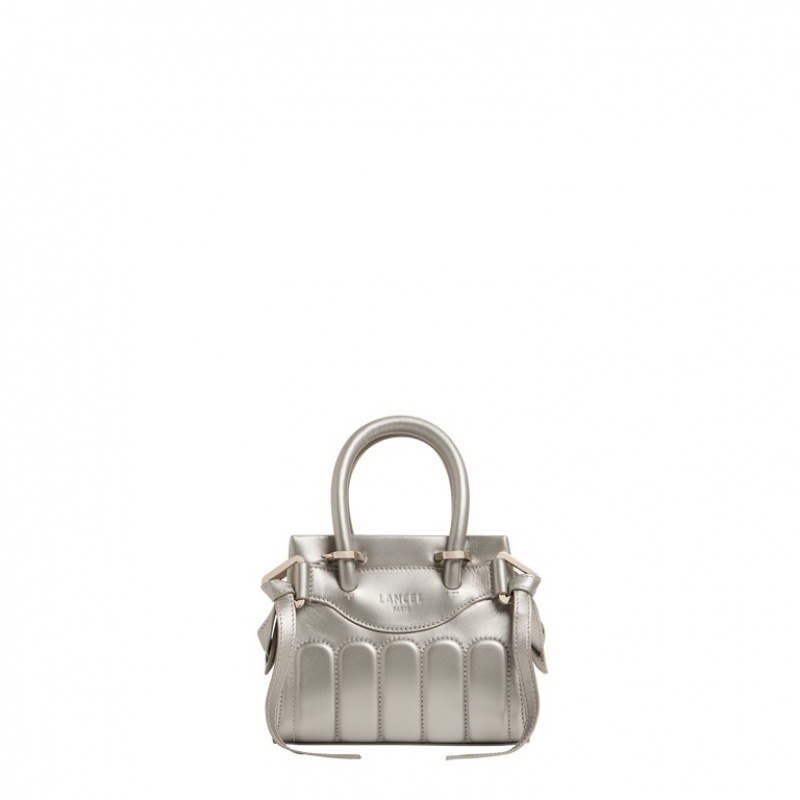 Bolsas De Mano Lancel Rodeo Mini Zip Carryall Mujer Plateadas | PDF6947MV