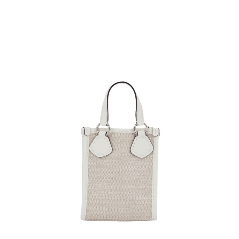 Bolso Tote Lancel Summer Mini Vertical Mujer Blancas Beige | OQK215CS