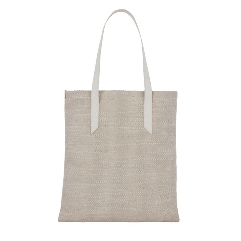Bolso Tote Lancel Summer Vertical Planos Mujer Blancas Beige | YCD2758ZQ