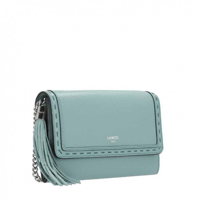 Bolsos De Mano Lancel Premier Flirt Chain Wallet Mujer Azules | UXQ3569MP
