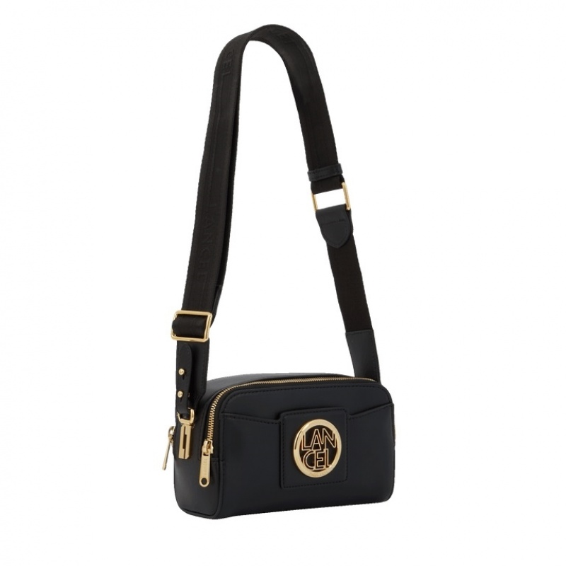 Bolsos De Mano Lancel Roxane Camera Mujer Negras Doradas | JLS3015LD