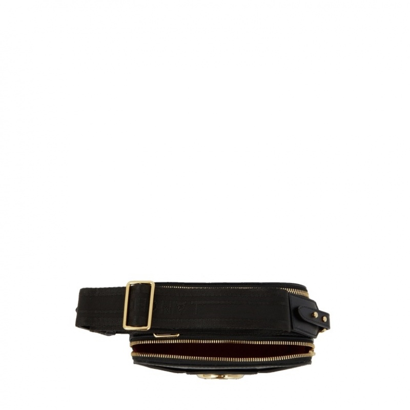 Bolsos De Mano Lancel Roxane Camera Mujer Negras Doradas | JLS3015LD