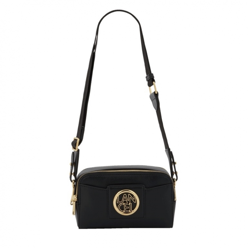 Bolsos De Mano Lancel Roxane Camera Mujer Negras Doradas | JLS3015LD