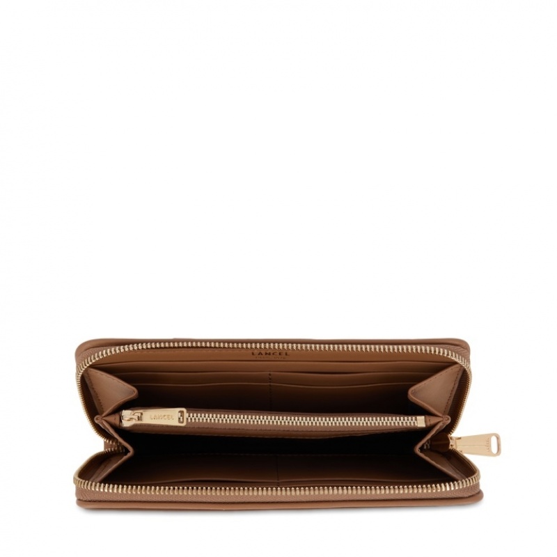 Carteras Lancel Cameleon Long Zip Mujer Marrones | HNS4014QZ