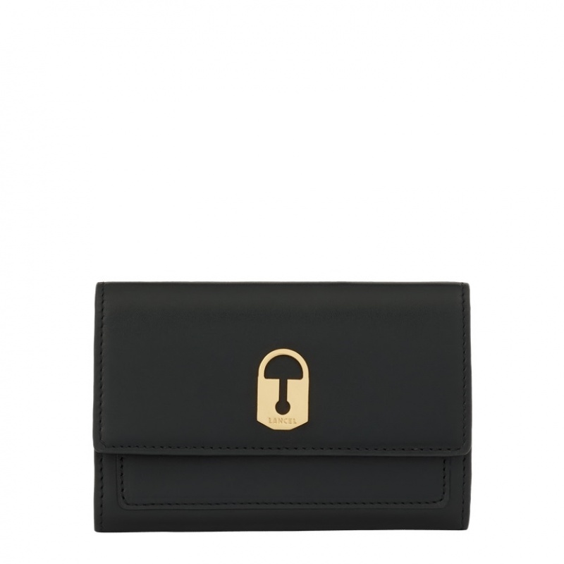 Carteras Lancel Idylle Rectangular Flap Compact Mujer Negras | SES3916PL