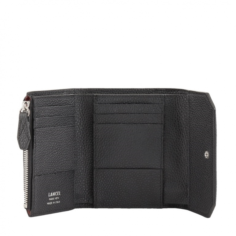 Carteras Lancel Ninon Compact Medium With Flap Mujer Negras | DVQ1683CF