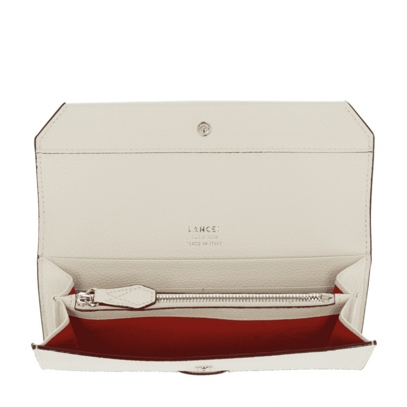 Carteras Lancel Ninon Slim With Flap Mujer Blancas | LVO9267LO