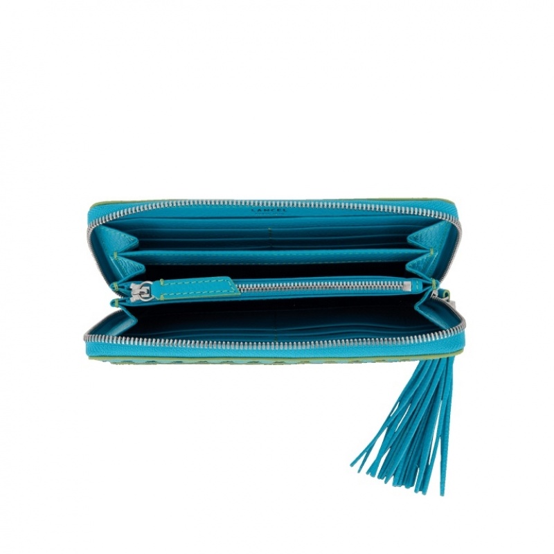 Carteras Lancel Premier Flirt Long Zip Mujer Azules | BBK5645SQ