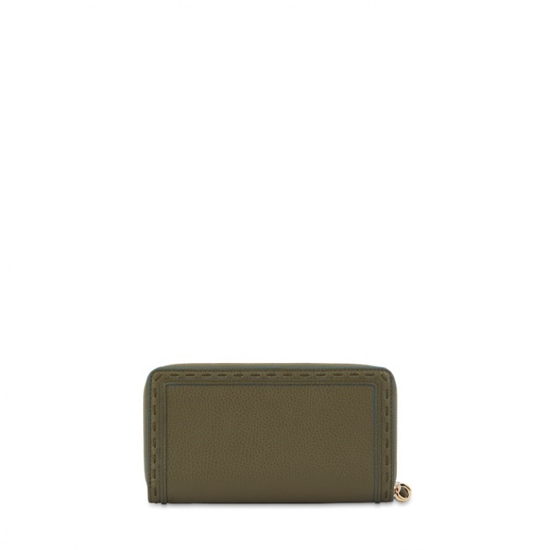 Carteras Lancel Premier Flirt Long Zip Mujer Kaki Oscuro | QAV2100SQ