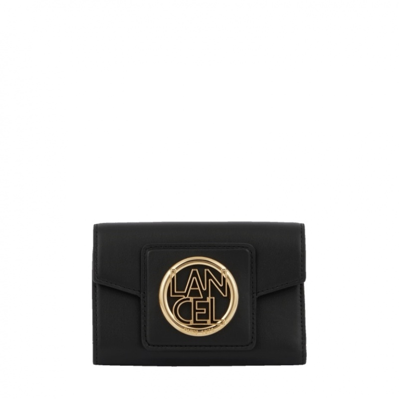 Carteras Lancel Roxane Compact Mujer Negras Doradas | KLM8093ZD