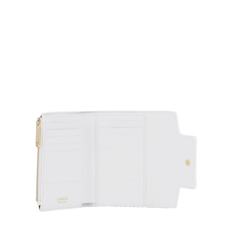 Carteras Lancel Roxane Rectangular Compact Flap Mujer Blancas | FKC9982JG