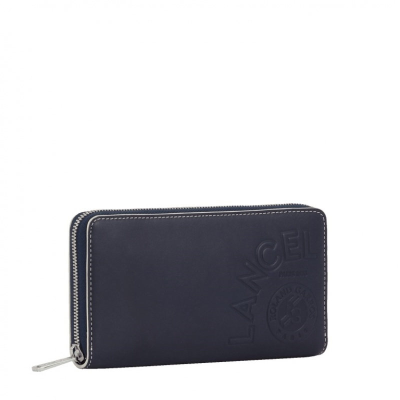 Carteras Lancel x Roland Garros Long Zip Mujer Azules | DQU9313KS
