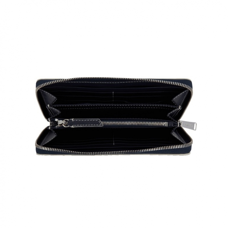 Carteras Lancel x Roland Garros Long Zip Mujer Azules | DQU9313KS